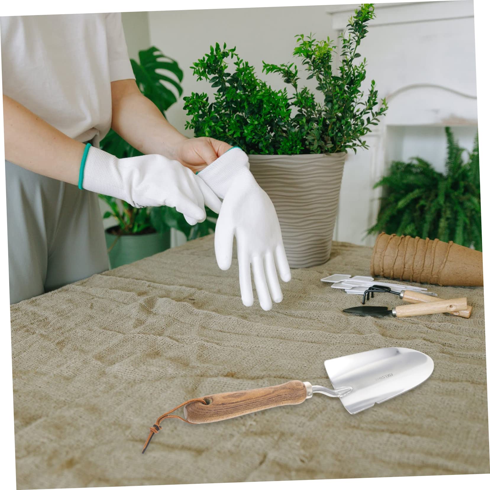 UPKOCH 2 Stück Gartengeräte Gartenhandgeräte Pflanz Und Unkrautwerkzeug Gartengeräte Grabschaufeln Kelle Handsichel Gartenwerkzeug Gartenspaten Bodenlockerungsspaten Edelstahl