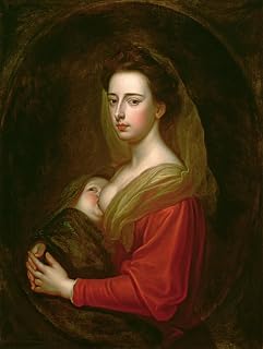 MVOVZQCV Vintage Art Prints Modern Poster Portrait of Lady Mary Boyle and Her Son Charles Boyle by Godfrey Kneller Abstract Painting Artwork for Office Decor 60x90cm