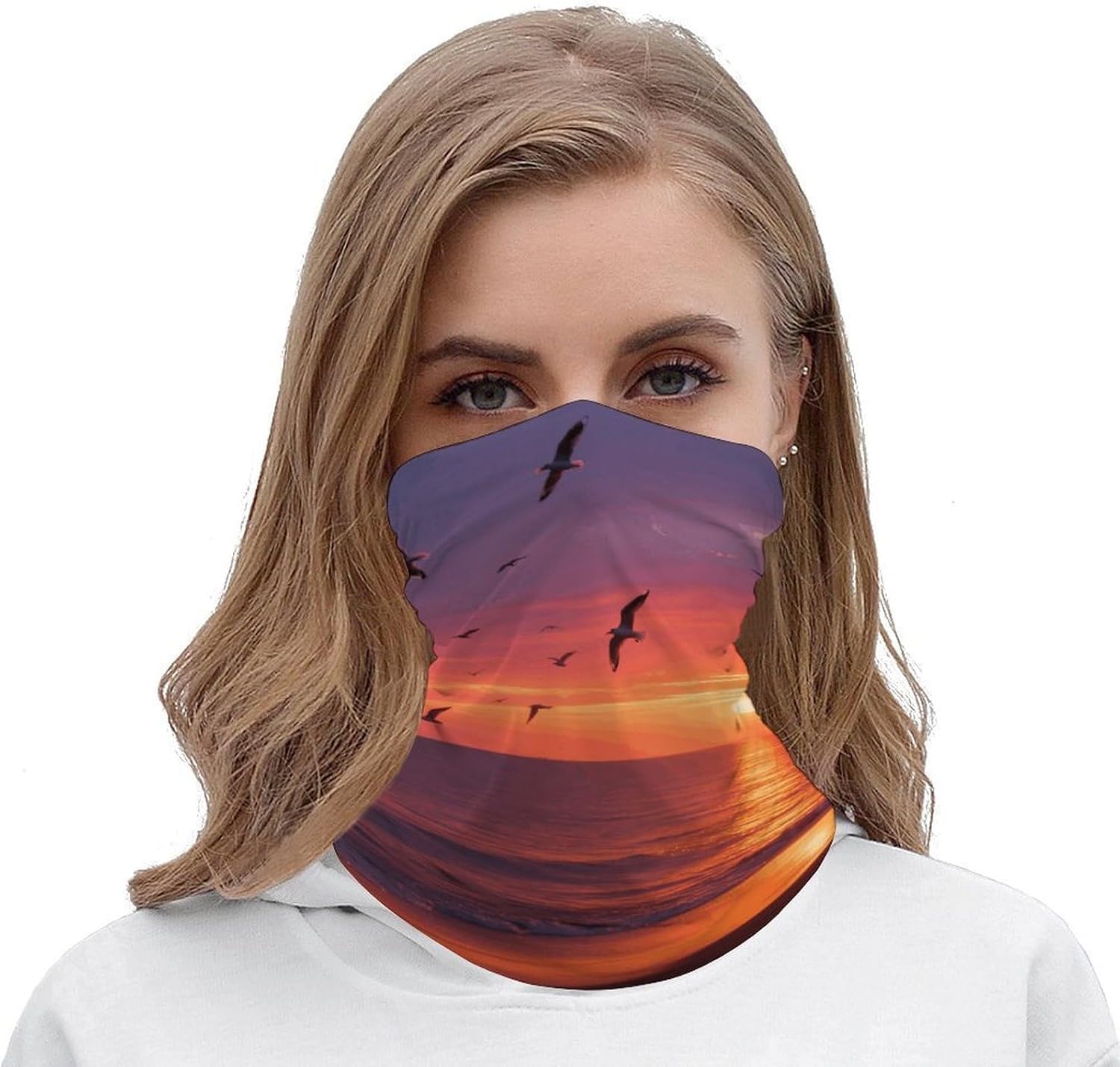 Beach Ocean Scenery UV Protection Bandana Neck Gaiter Face Mask image 5
