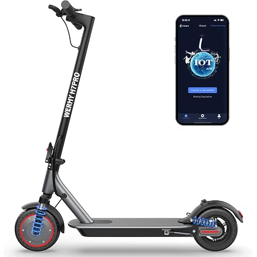 WERHY Electric Scooter,500W/350W Motor, 8.5''/10'' Solid Tires, 21-28Miles