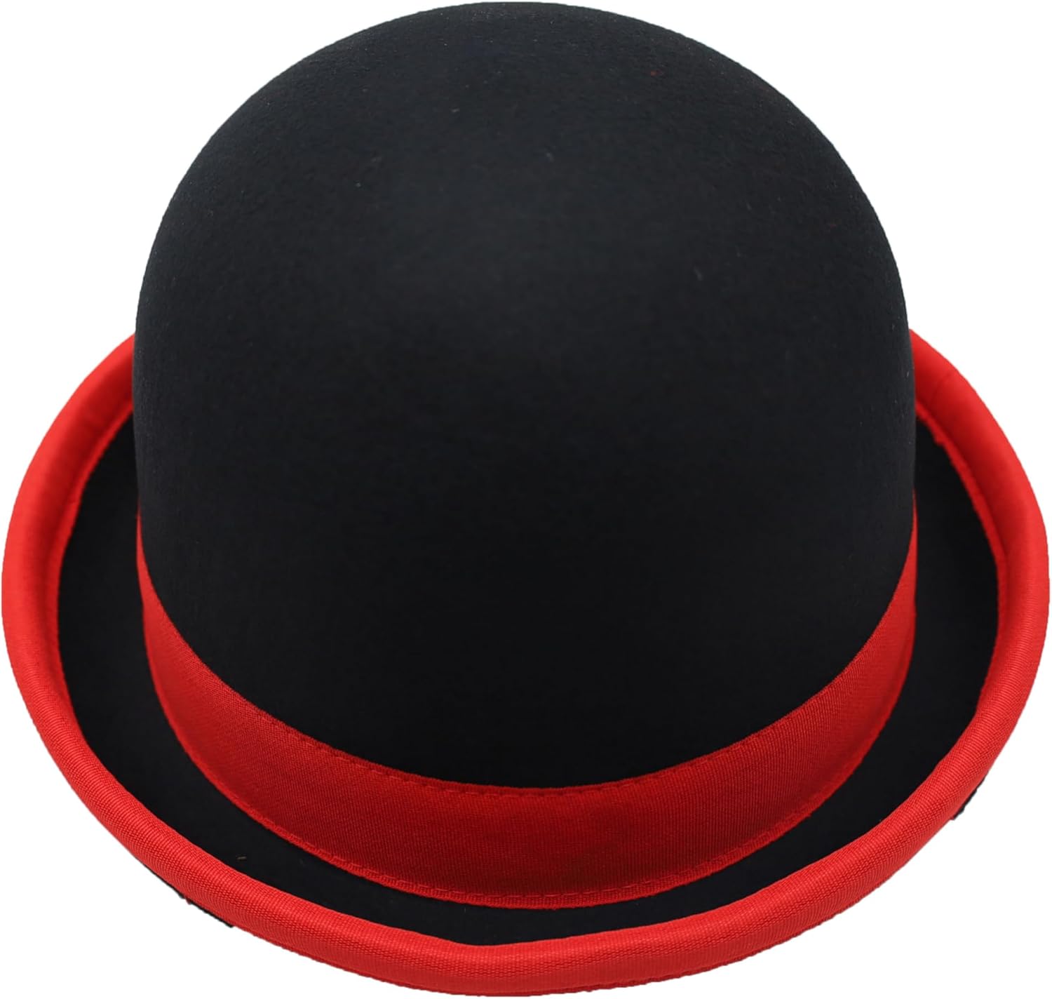 Juggling Hat Two Tone Color Symmetrically Round 100% Wool Three Layers Size 59cm Red/Black/Blue (Black Red)