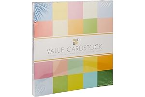 DCWV Pastel Cardstock Value Pack for Crafts and Scrapbooking, 12x12 inch, Smooth...