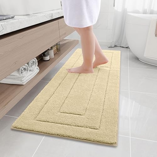 Miniatura 264 de Buganda Alfombras de baño, 24" x 16", Alfombras de baño de microfibra suaves y absorbentes, Alfombra de ducha esponjosa antideslizante, Alfombras de