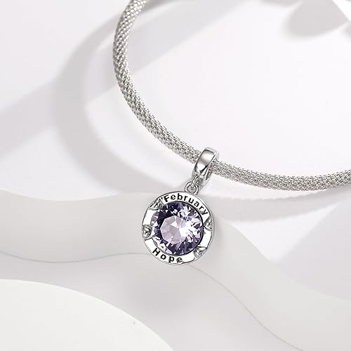 Miniatura 3 de Dijes de piedra natal para pulseras de feliz cumpleaños con forma de corazón para pulseras y collares, regalo de joyería de Navidad para mujeres