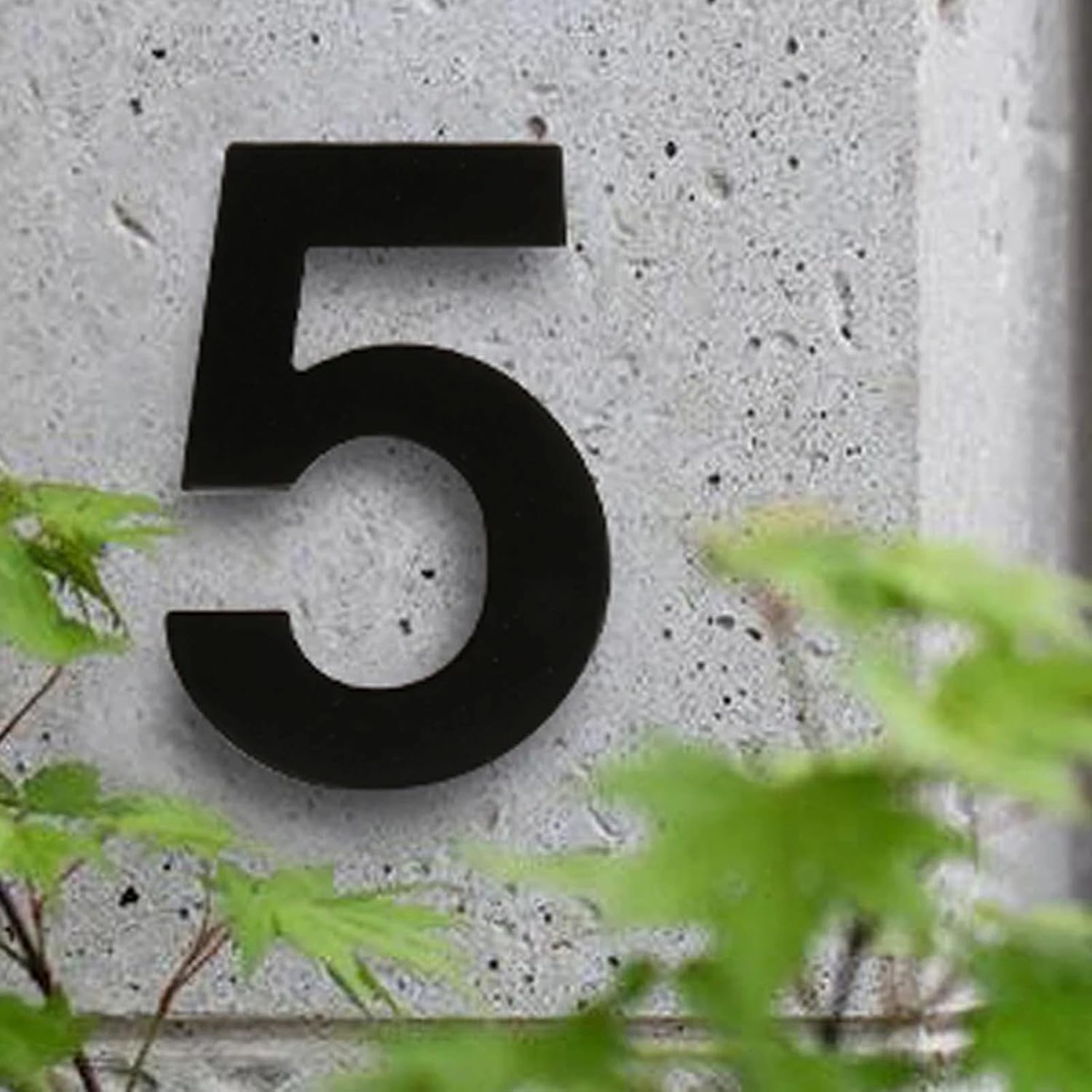 6/8/12" Stainless Steel Black House Numbers with Screws Modern Metal Large Floating Digital Mailbox Numbers, for Outside Plaque Plate Address Yard Home Apartment Exterior Door Street Garden(B,12")