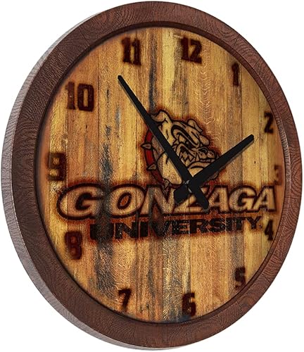 Miniatura 81 de The Fan-Brand NCAA Oklahoma Sooners: Faux Barrel Top Wall Clock Sports Team Bar Sign Décor - Home Man Cave, Party Decoration - Made On Demand