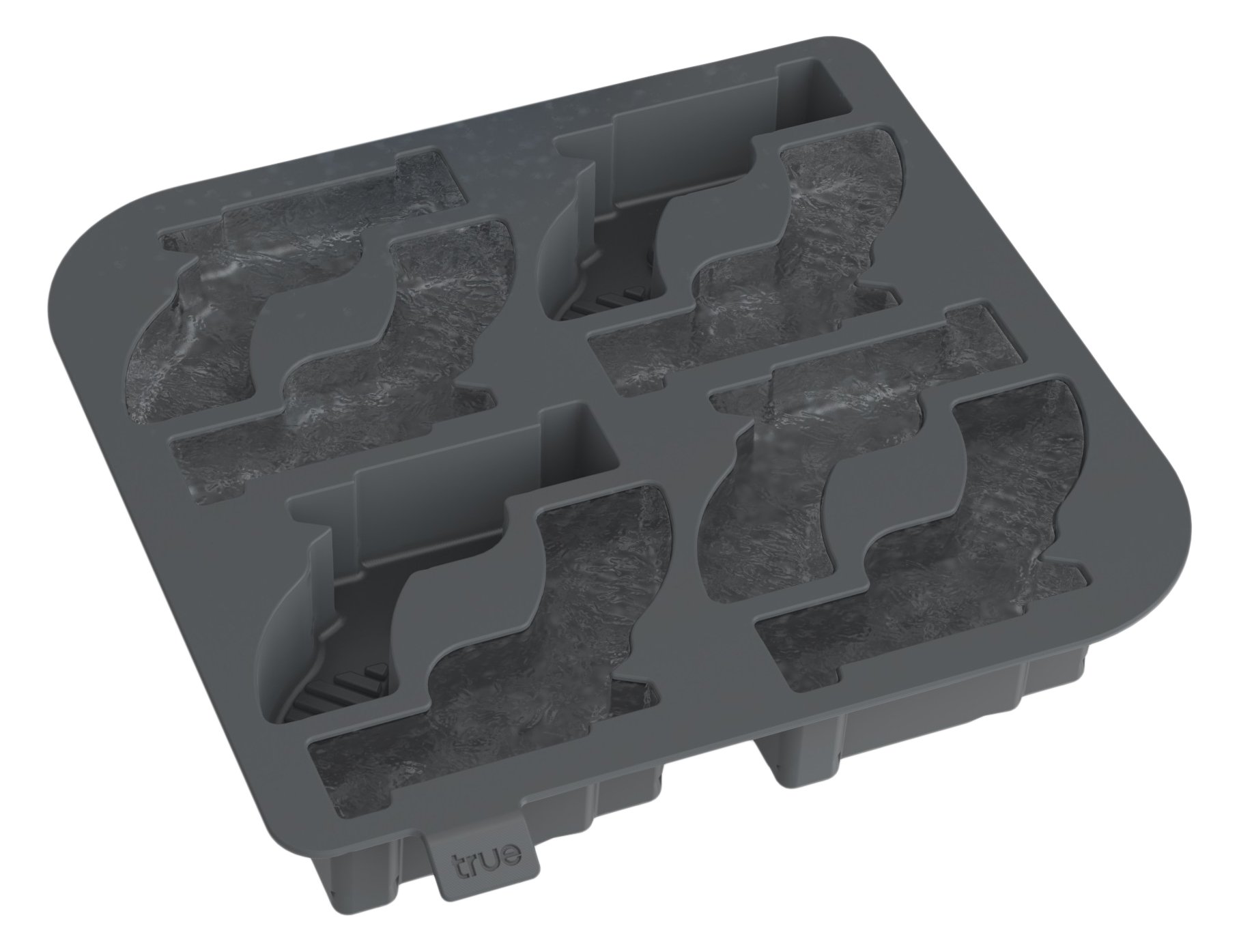 True ZooLicense to Chill Silicone Ice Cube Tray, Gray, 5.5"