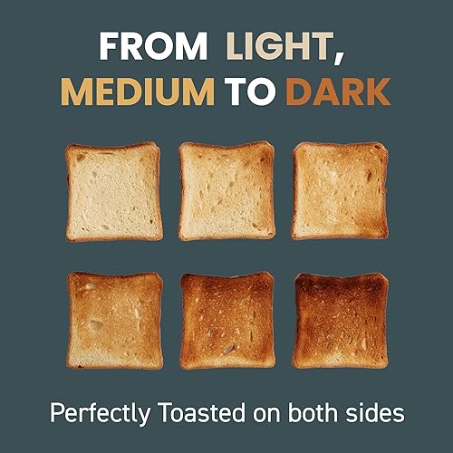 Miniatura 8 de Elite Gourmet ECT4123 Tostadora de 4 rebanadas de ranura larga, ranuras extra anchas de 1.5 pulgadas y 5.1 pulgadas de profundidad, funciones de