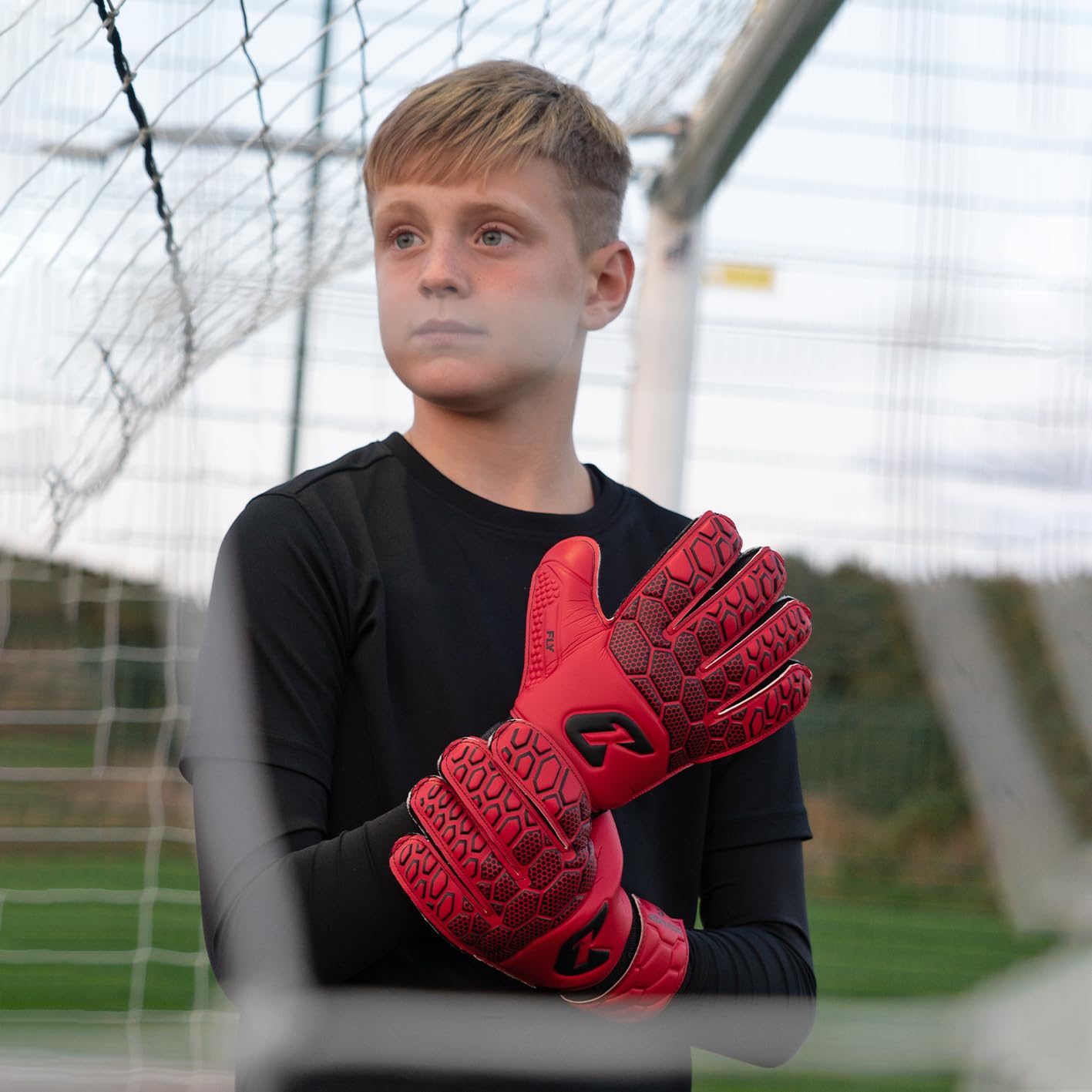 CATCH & KEEP Kralle Junior Pro 3.0 - Guantes Portero Futbol niño Profesionales Falcon Grip Resistentes
