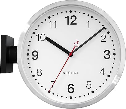 NEXTIME Double Dual Sided 11-Inch Wall Clock