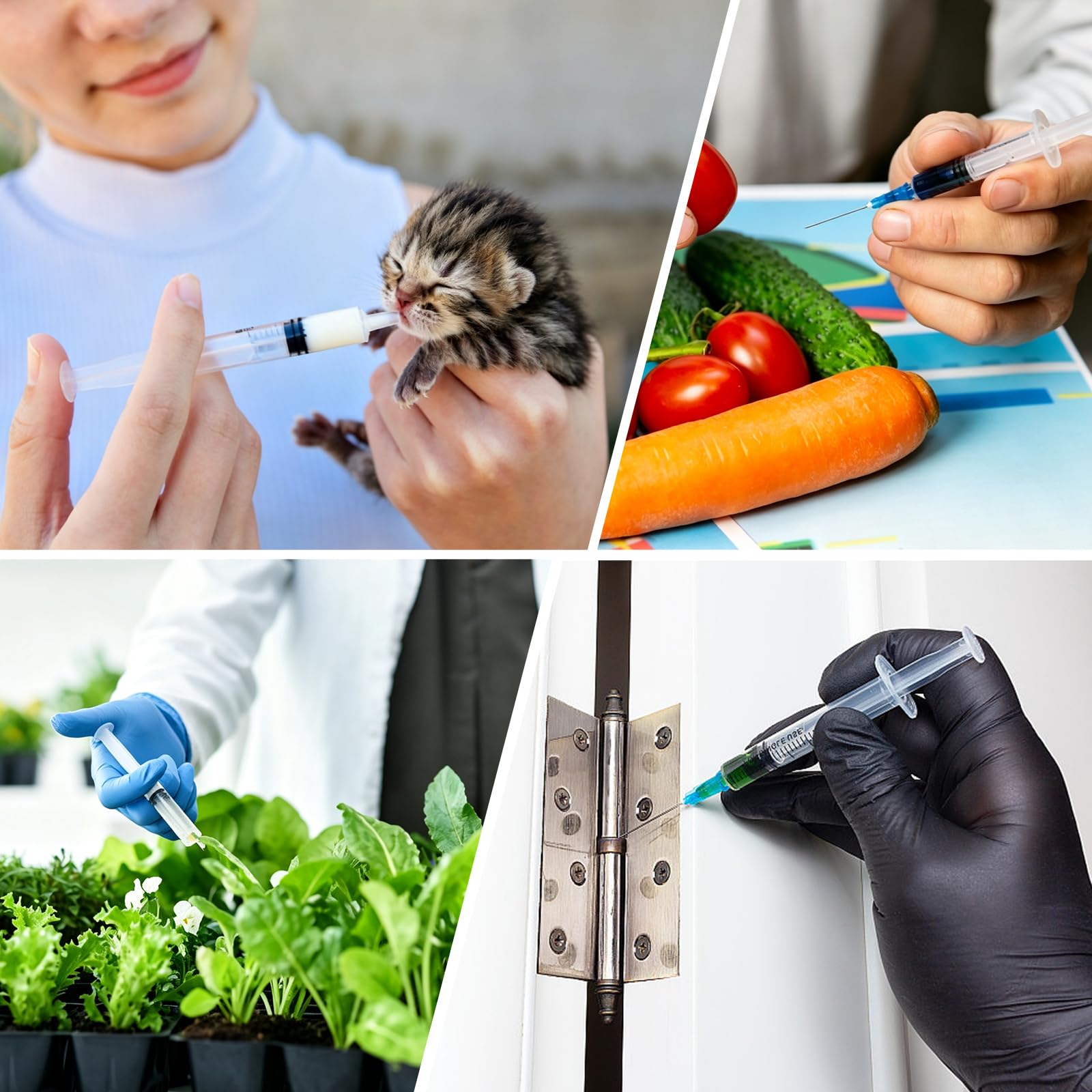 30 sztuk plastikowych strzykawek dozujących, 5 ml, uniwersalna strzykawka dozująca, plastikowa strzykawka z igłą i nasadką, mała strzykawka z tworzywa sztucznego do eksperymentów w przemyśle