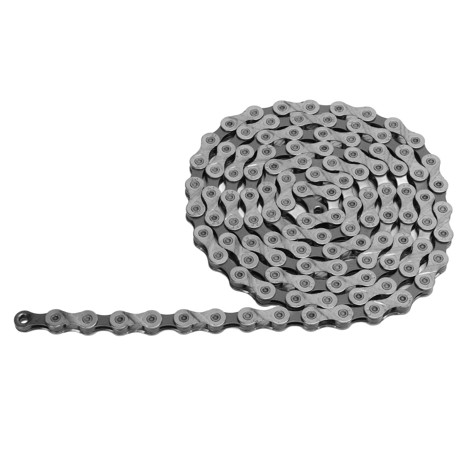 X9 Catene per bicicletta a 9 velocità Acciaio legato ad alta resistenza Antiruggine Antivegetativa 116 maglie Catene per bici a velocità singola per mountain bike da strada
