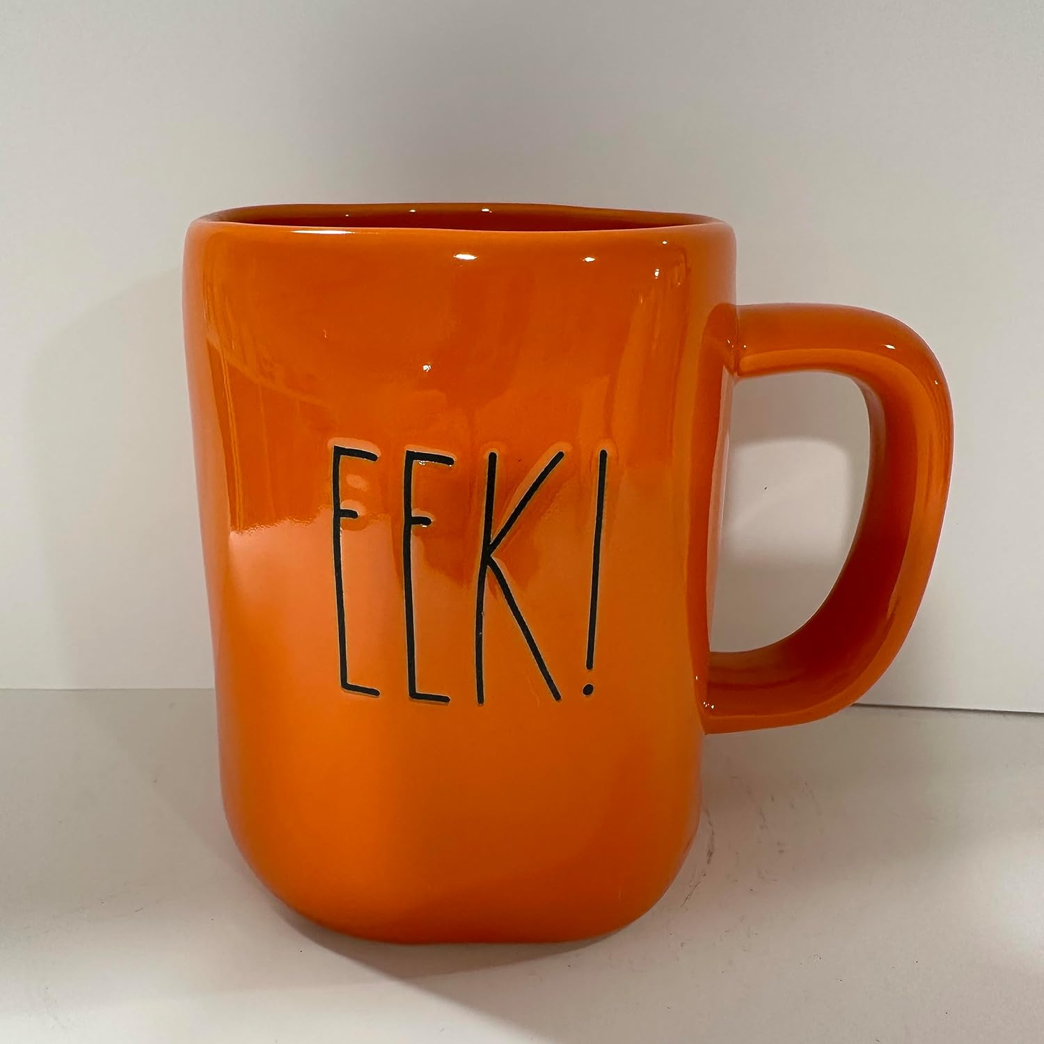 Rae Dunn EEK Mug - Caramel Halloween - Dishwasher and Microwave safe - Ceramic