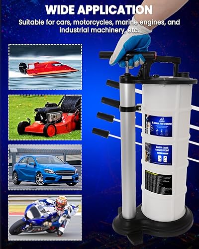 Miniatura 6 de SIXIWANZI Bomba Manual de Extractor de Aceite de 9L, Extractor de Líquidos para Cambio de Aceite