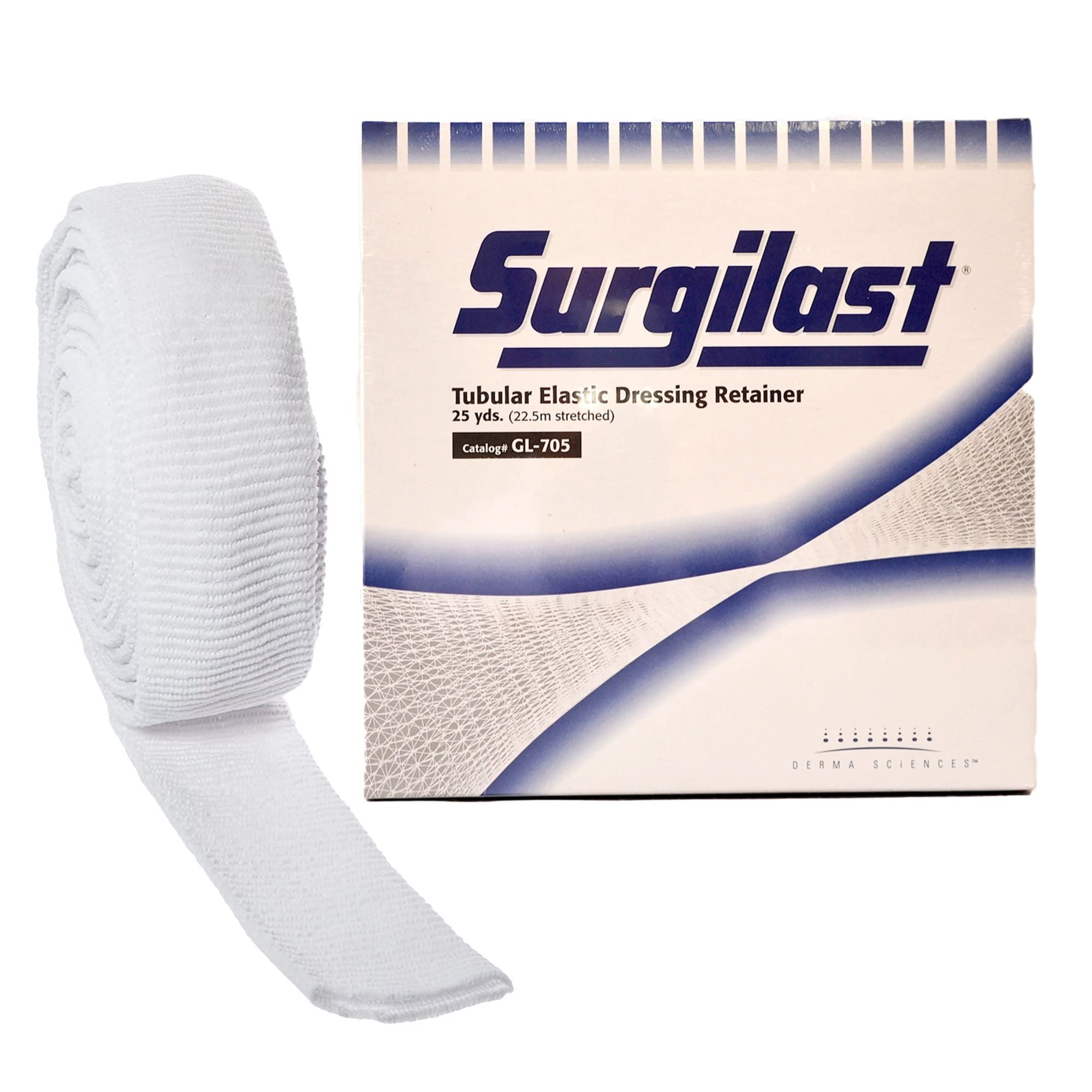 Western Medical Surgilast Tubular Elastic Dressing Retainer, Net Stretch Design Serves as a Secondary Dressing, Without the Use of Adhesive Tape, Size