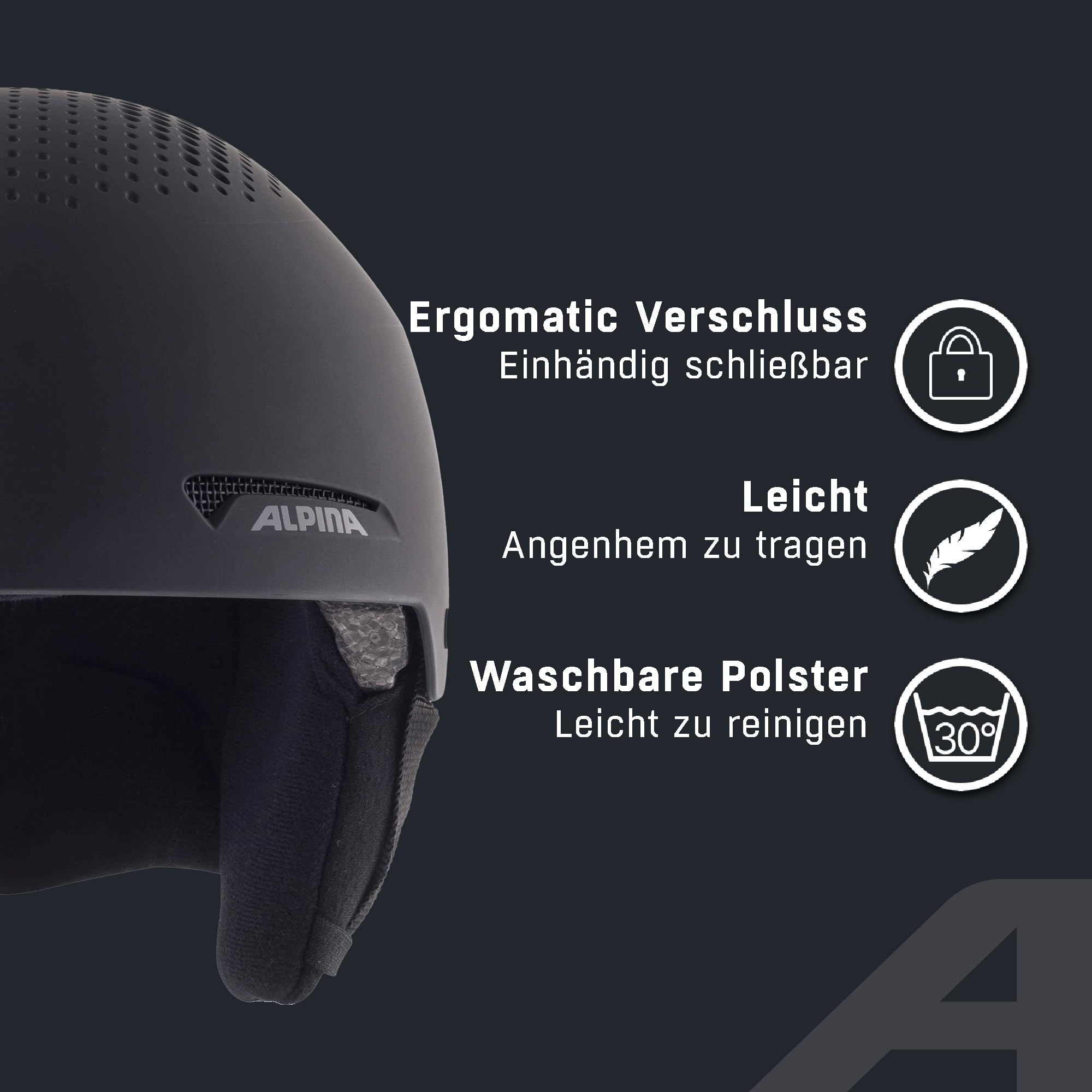 ALPINA ARBER Unisex Skihelm Snowboardhelm Olive matt grün