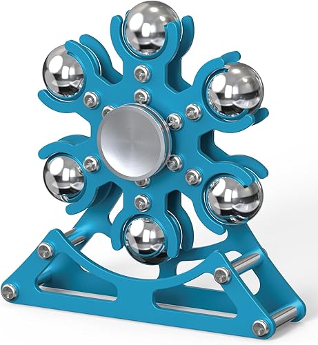 Juguetes de escritorio para ansiedad, rueda de ferris cinética de metal giratorio 4 minutos, juguete EDC Cool Gadgets para escuela, oficina,