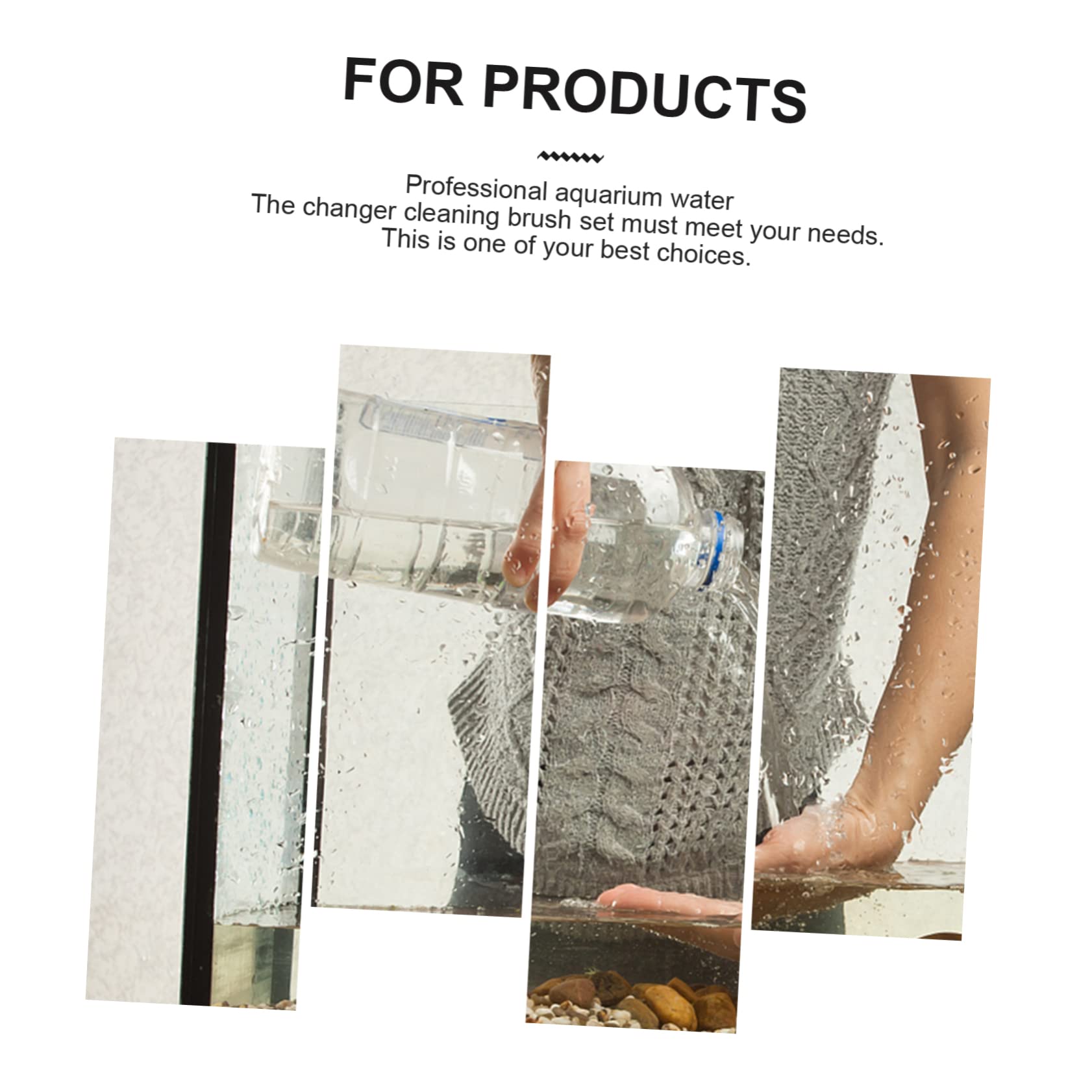 CIYODO Fish Tanks Gravel Vacuum Cleaner 2 Sets Aquarium Cleaning Set Brush Siphon Water Changer and Net for Fish Tank Cleaning