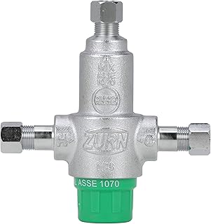 Zurn Wilkins 38-ZW3870XLT 3/8" ZW3870XLT Aqua-Gard Thermostatic Mixing Valve with 3 Port Compression Fittings