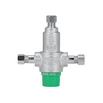 Zurn Wilkins 38-ZW3870XLT 3/8" ZW3870XLT Aqua-Gard Thermostatic Mixing Valve with 3 Port Compression Fittings