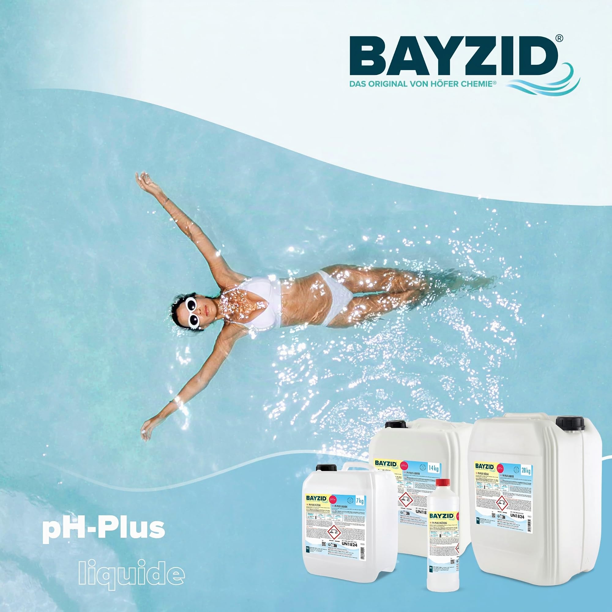 Höfer Chemie AYZID pH Plus Liquide - Augmenteur de pH pour Piscine - Bidon
