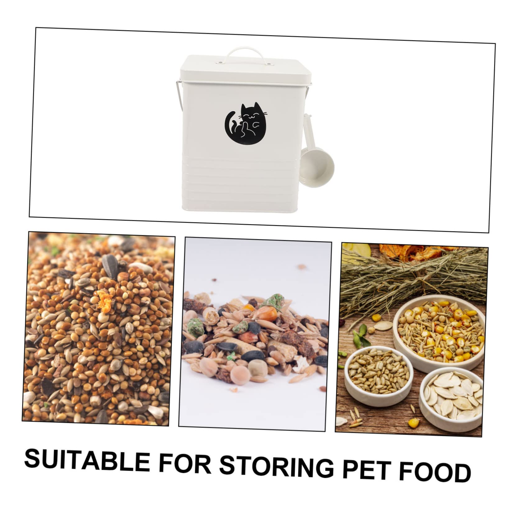 FRCOLOR Contenitore Per Cibo Per Gatti Comodo Contenitore Per Snack Per Cani Per Snack Per Gatti Con Paletta Resistente e Durevole