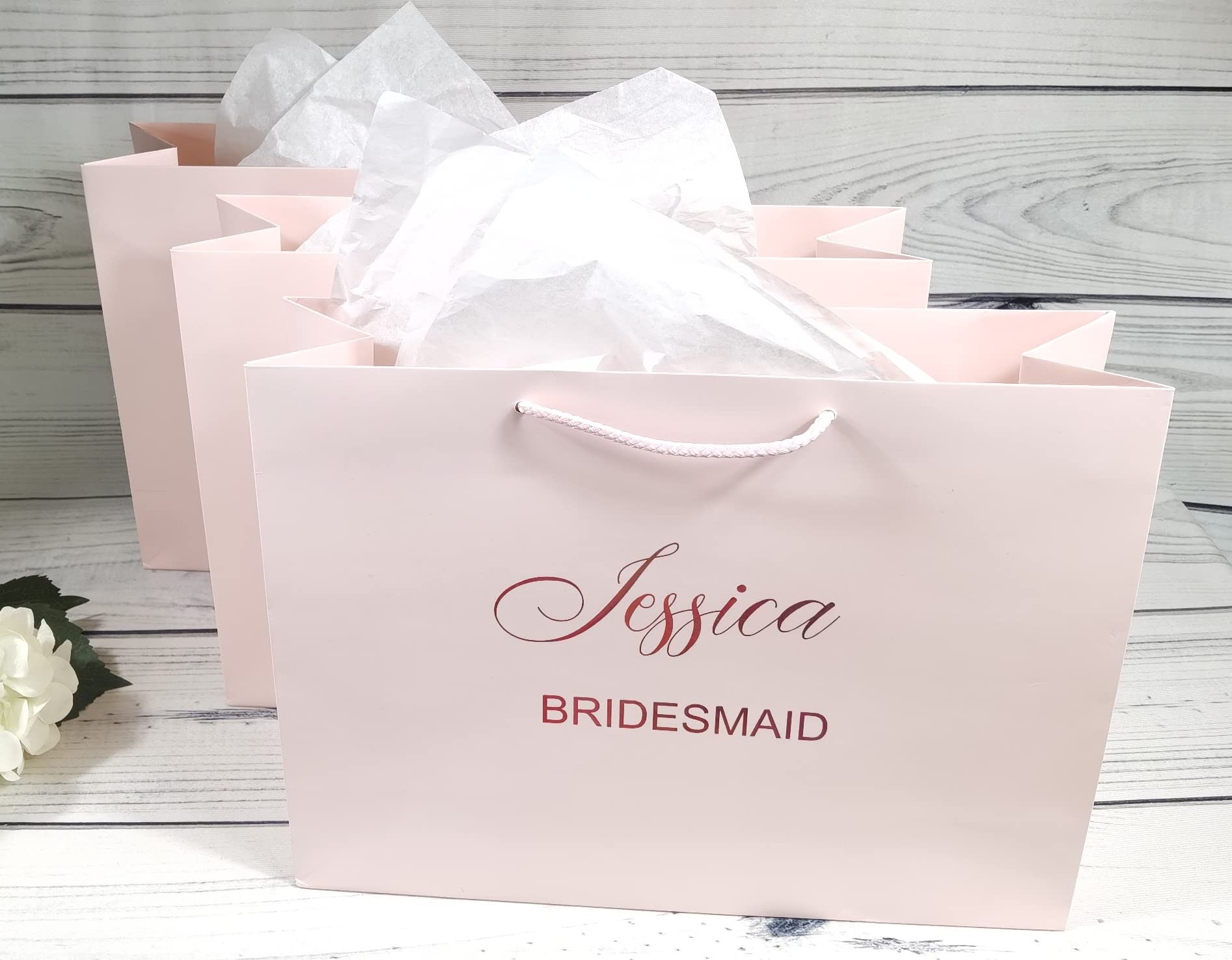 Luxury Large Personalised Empty Gift Bags With Ribbon Extra Large