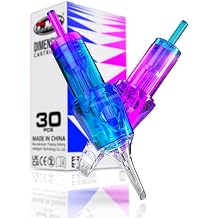 CNC Tattoo Cartridge Needles 30pcs Assorted Needle Cartridges #10 Bugpin Round Liner 3RL 5RL 7RL 9RL Round Magnum 7RM 15RM Mixed for Tattooing Supplies EN04B-30KIT-B