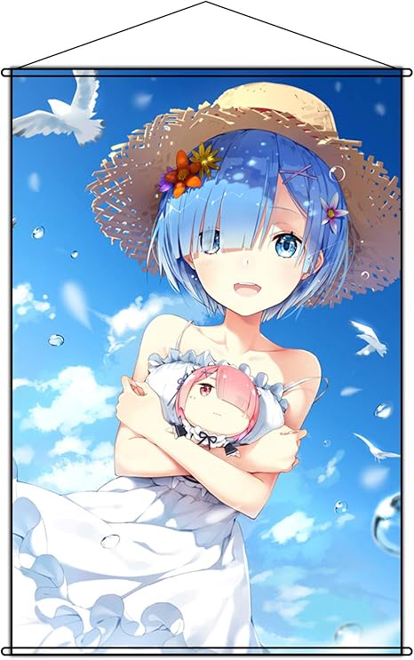 Amazon Nyancos タペストリー Reゼロから始める異世界生活レム Rem ポスター 掛ける絵 巻物 軸物 アニメ おしゃれ 萌え 90cmx60cm アニメ 萌えグッズ 通販