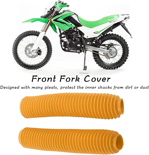 Miniatura 2 de KIMISS - 1 par de cubiertas de horquilla delantera para motocicleta, cubierta antipolvo, polainas de goma, botas de choque de repuesto para RM125