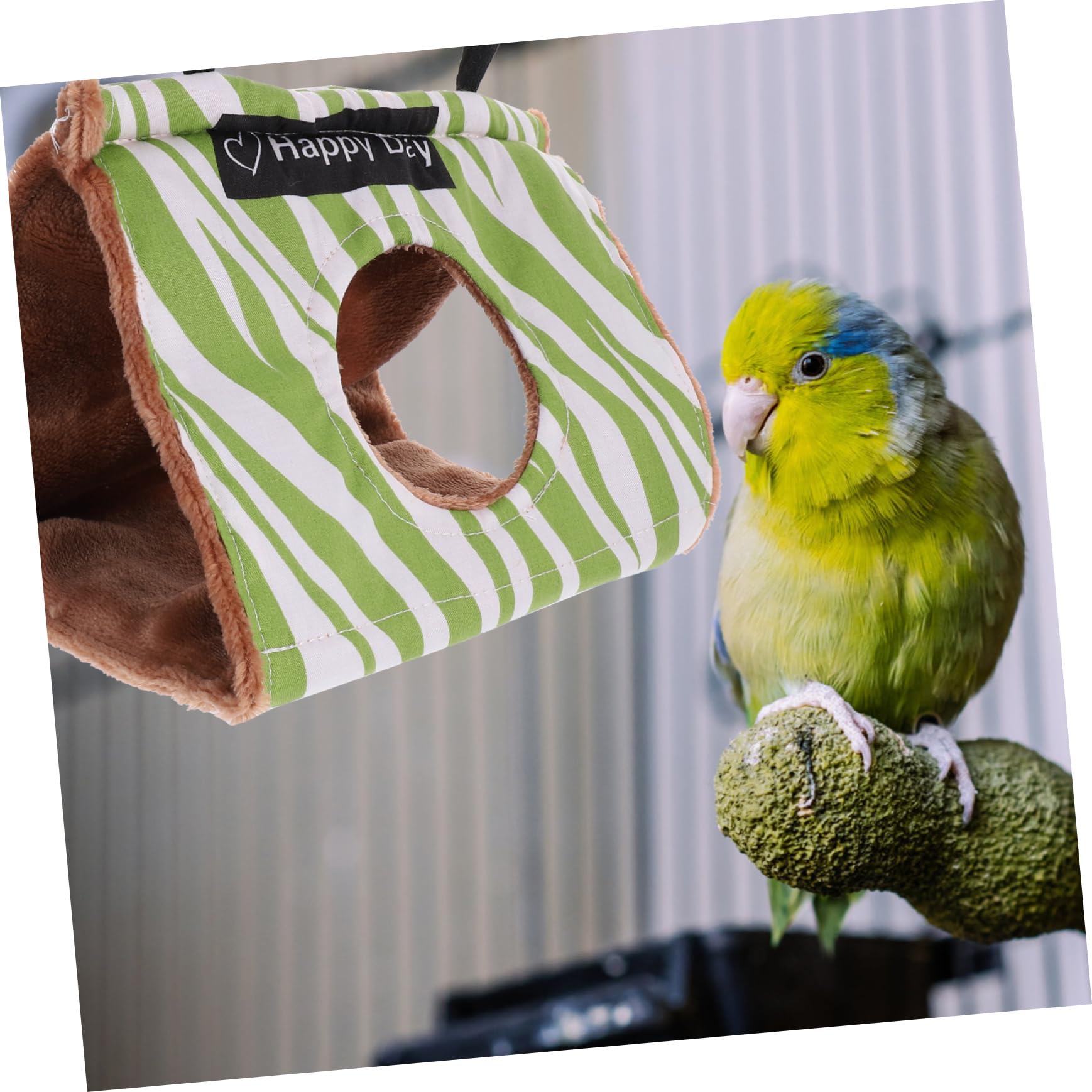 Yardwe Parrot Hammock Bird Nest Soft Winter Hanging Bed for Birds Comfortable and Warm Sleeping for Parakeets and Budgies Thick Design