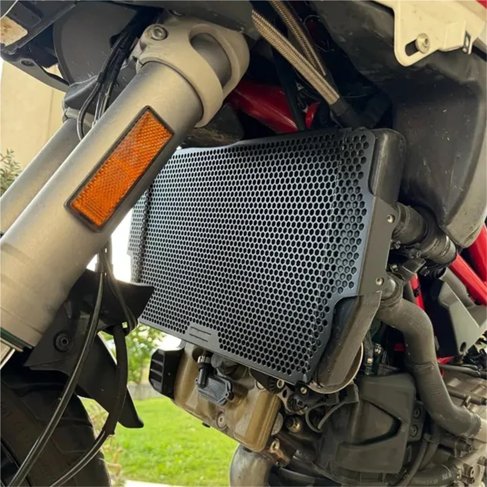 Oil Cooler Guard Chłodnica Protector Osłona Pasuje do Ducati Multistrada 950 1200 1260S 950S 1200S 1260S, osłona chłodnicy oleju, osłona chłodnicy oleju, osłona kratki(MULTISTRADA950S logo b)