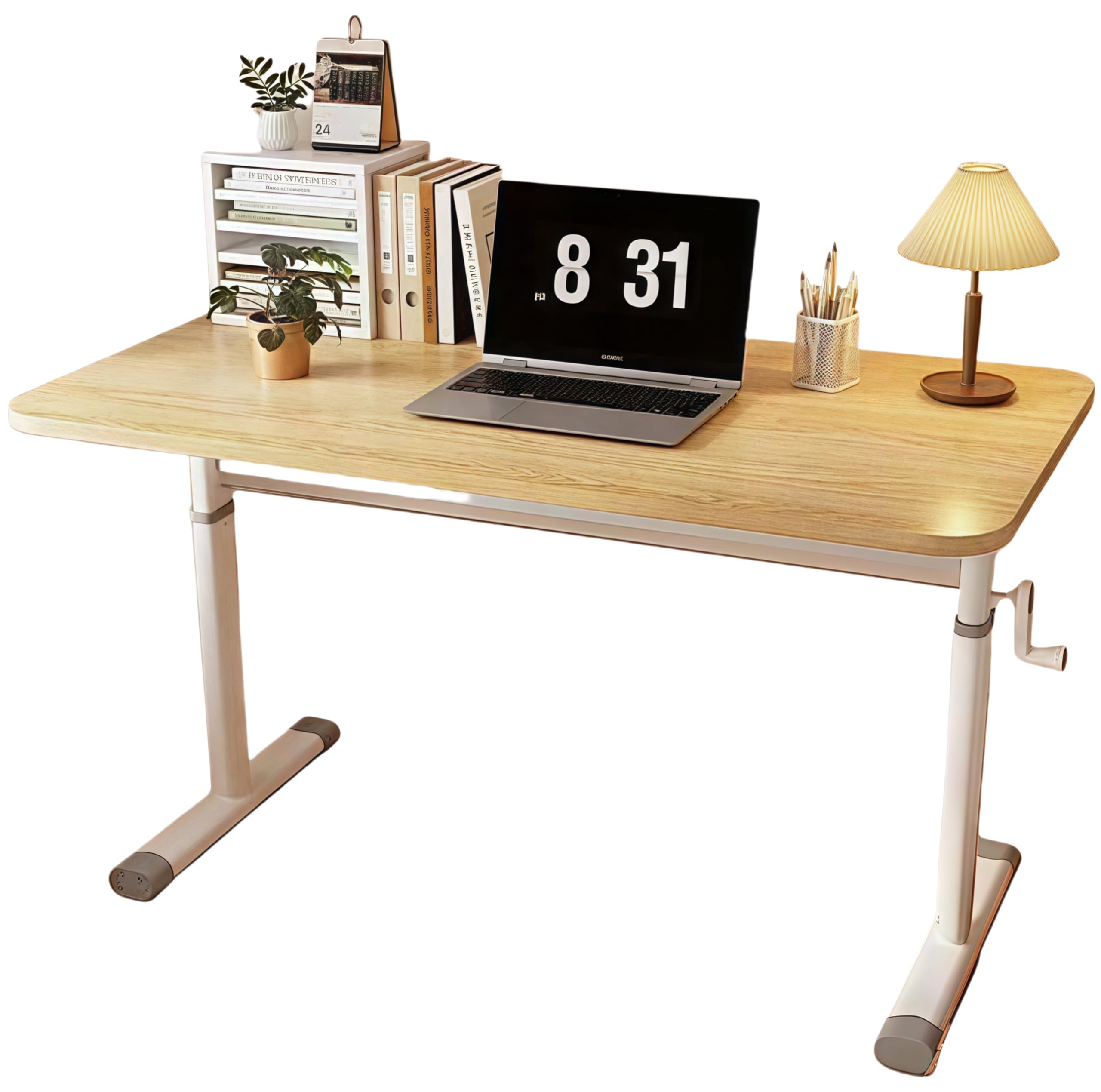 昇降式デスク パソコンデスク 高さ調節 テーブル 昇降式 小型 リビング