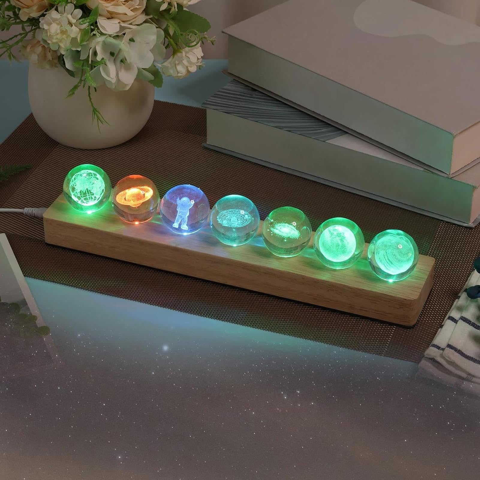 Générique Lampada da Notte | Decorazione Lampada Da Notte Palla | Compagno di Meditazione e Decorazione Fata per Casa, Studenti e Amanti di Astronomia