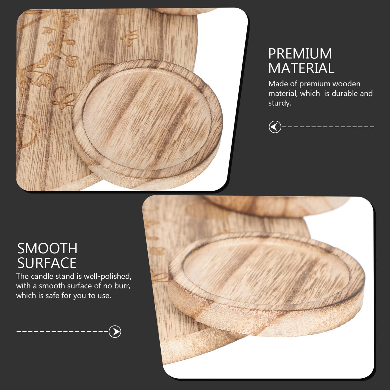 Set 3 Piatti Portacandele Pentagramma ABOOFAN - In Acciaio Per Altare E Decor - Foto 10