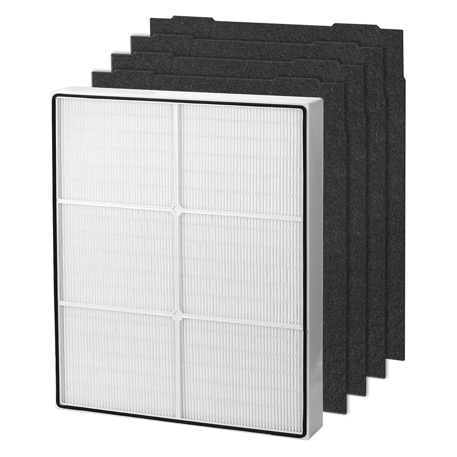 UOUOLONUN AP510 & AP450 Replacement Filter, Compatible with Whirlpool Whispure 8171434K 1183054K 1183054 AP300 AP350 AP450 AP510 Air purifiers, 1 True HEPA Filter + 4 Carbon Filters