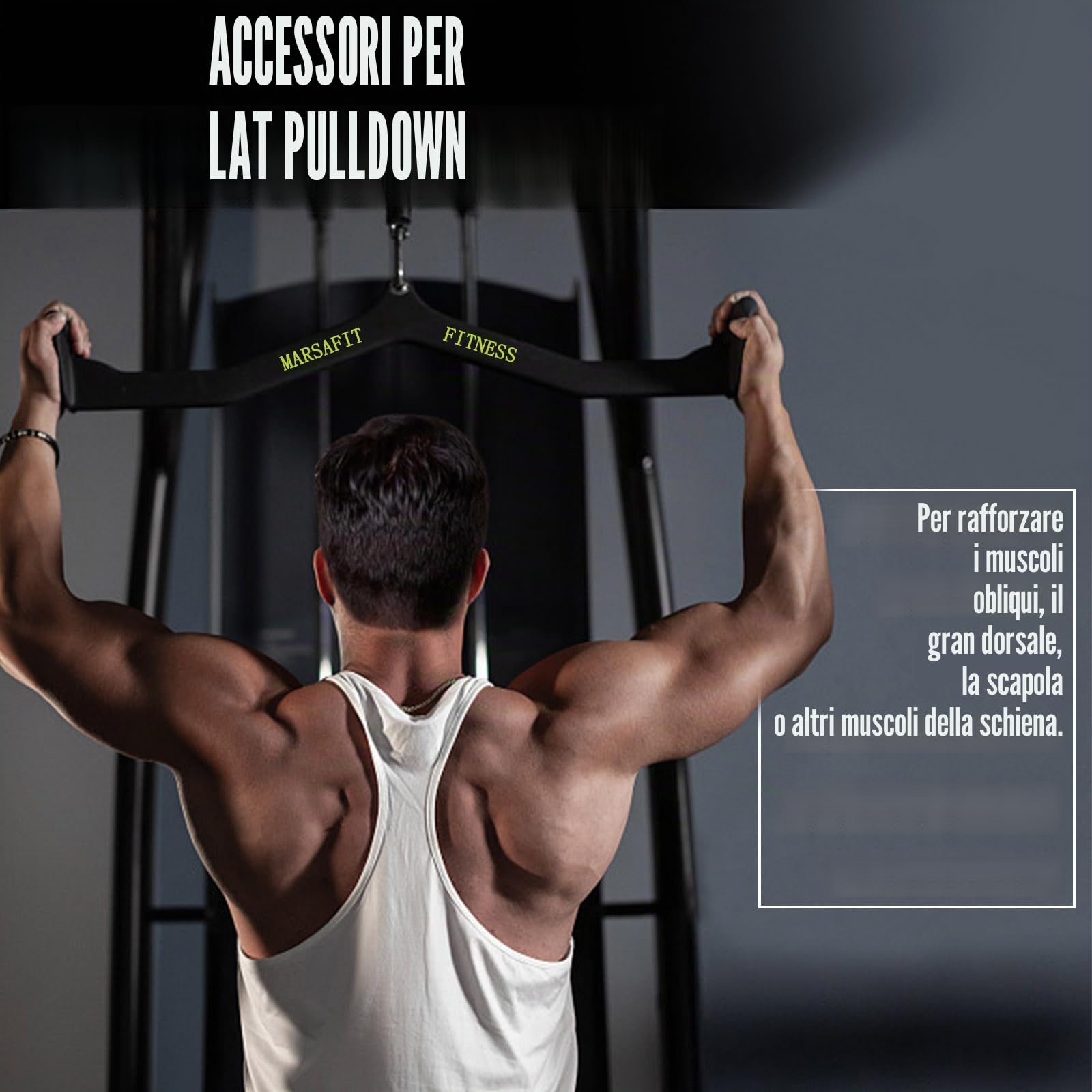 MARSAFIT Barra a T per casa, palestra, fitness, canottaggio, barra di trazione per bicipiti, tricipiti e tricipiti