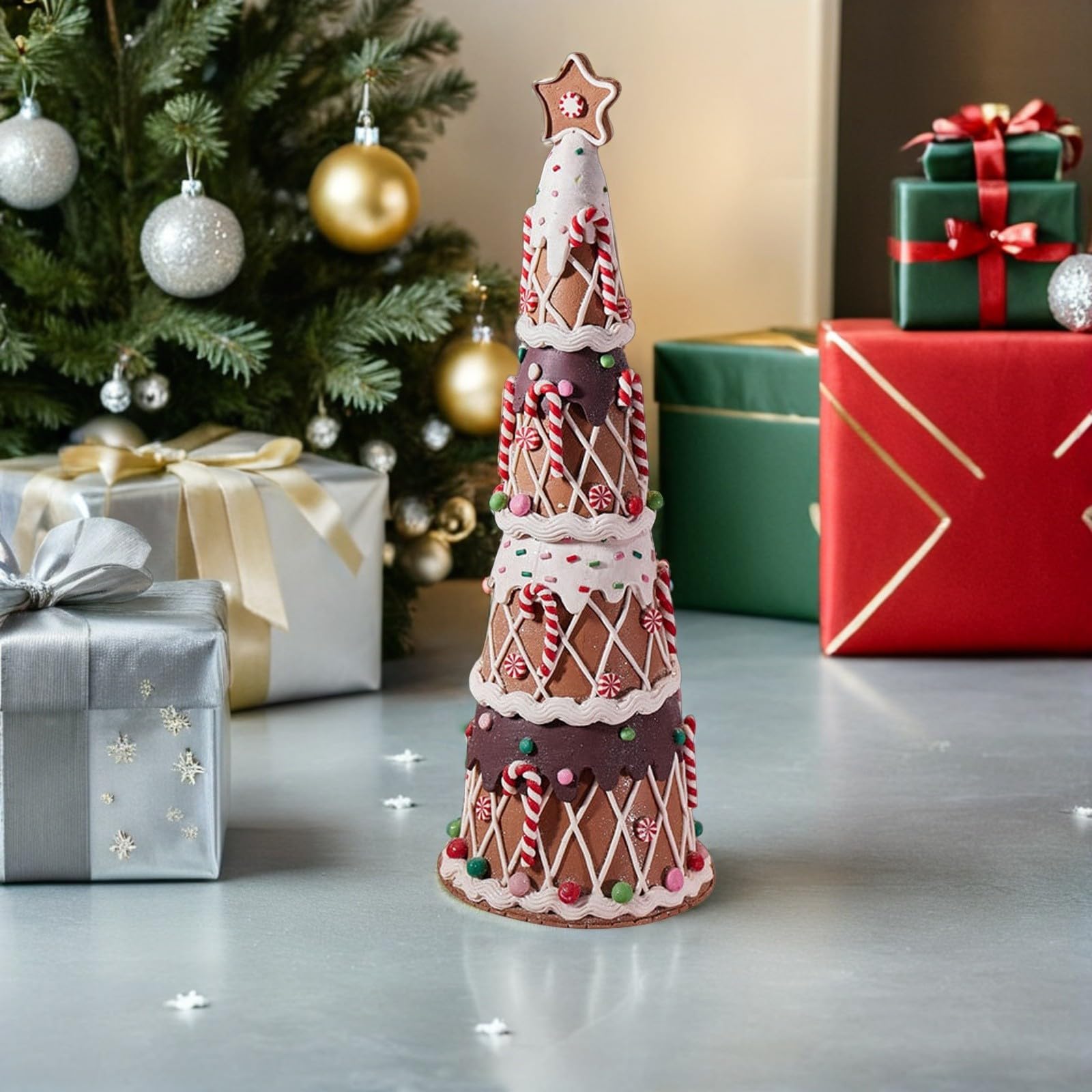 Árbol de Navidad Decorativo de Mesa Mini Dulces, Adorno PVC