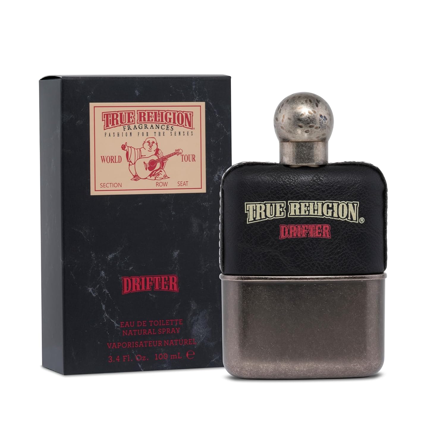 True Religion for Men Drifter Scent - Mens Cologne, Long Lasting Perfume, Men's Fragrance, Eau de Toilette Spray with Notes of Bergamot, Sage & Vetiver - 3.4 fl oz / 100 ml