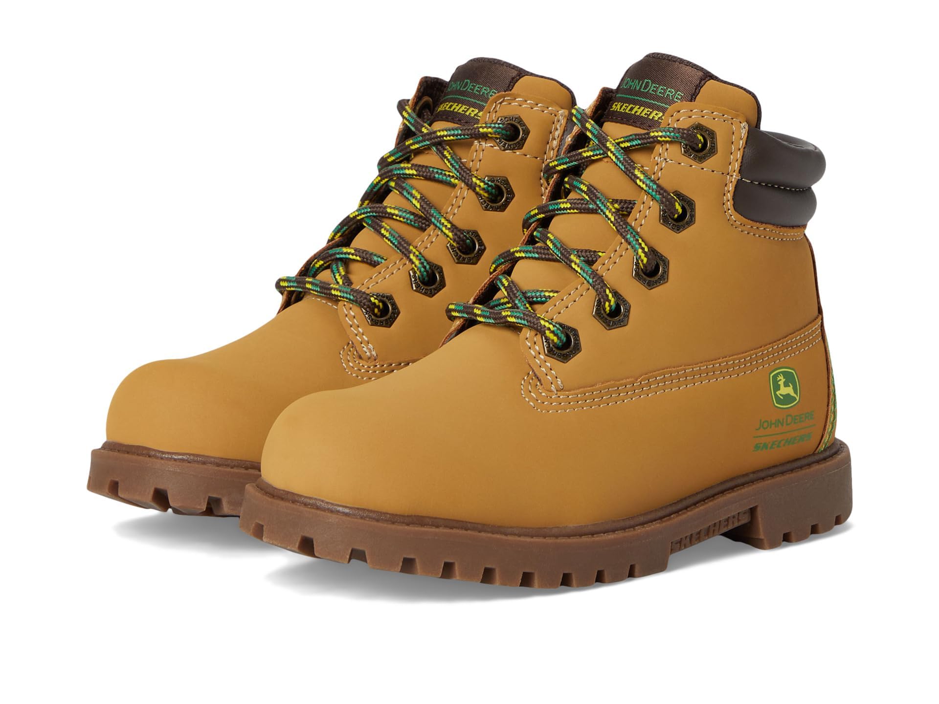 SKECHERS Boy's x John Deere Power Reach 407056L (Little Big Kid) Hiking Shoe, Wheat, 3