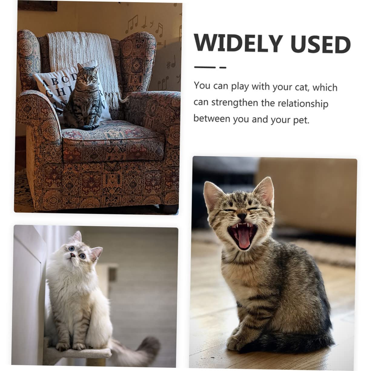 HANABASS 4pièces Balles pour Chats avec Clochettes Jouets Interactifs pour Chats Intérieur Balles pour Chatons