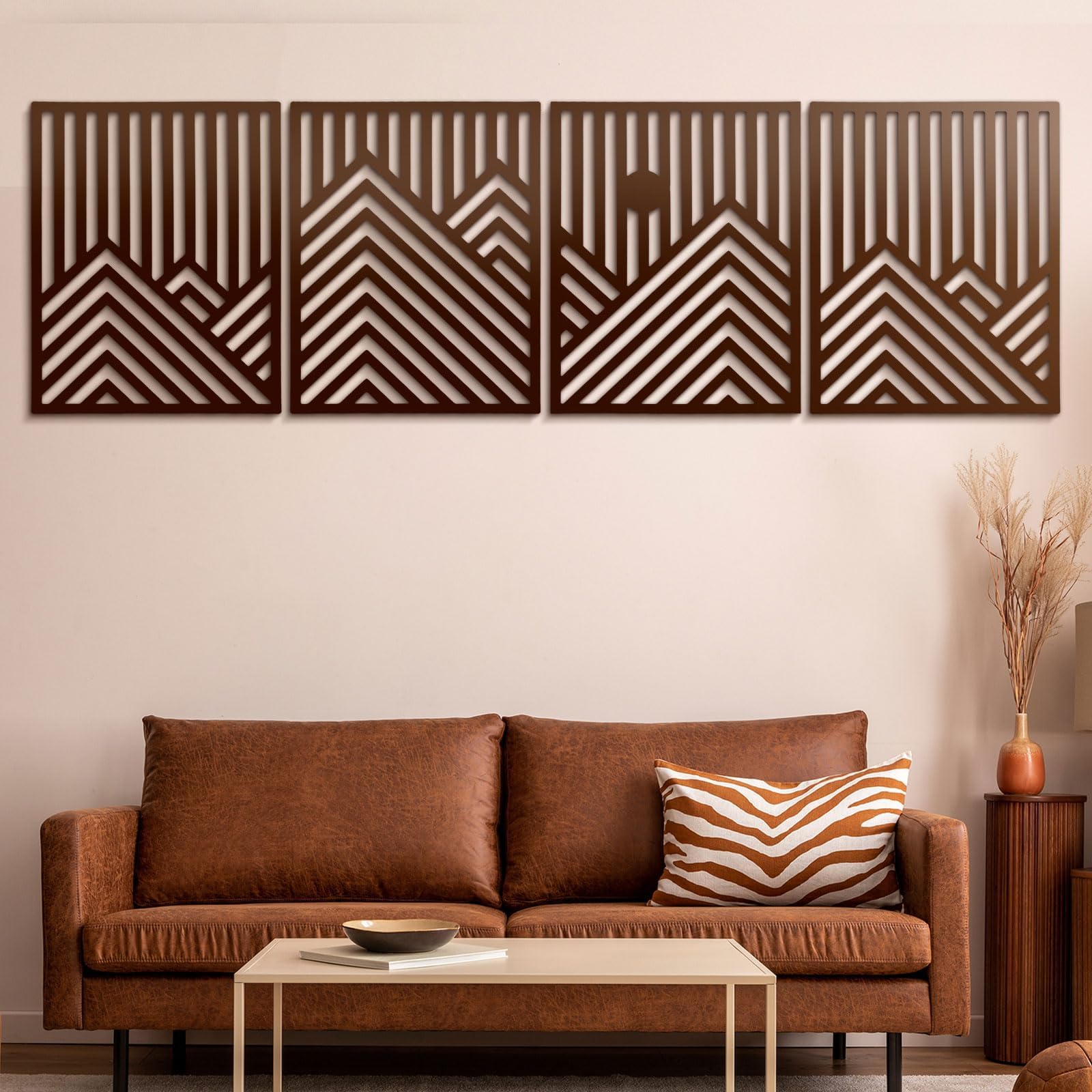 Amazon.com: Peryiter 3 Pcs Mountain Metal Wall Art Mountain Line Wall ...