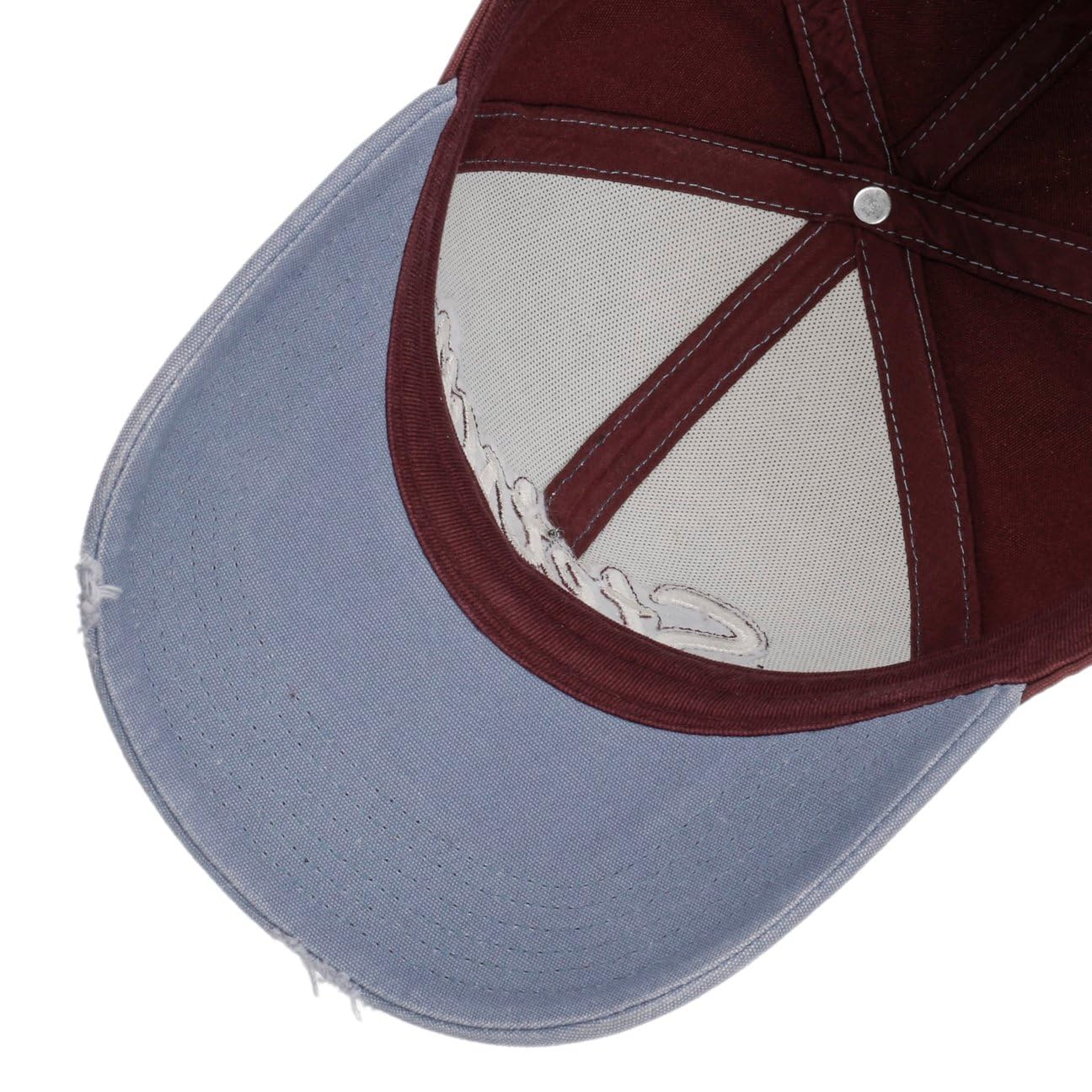 Stetson Tricolour Vintage Distressed Cap 6 Panel Strapback Damen und Herren Sommer Winter