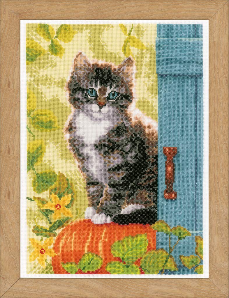 Cat & Pumpkin - Counted Cross Stitch Kit