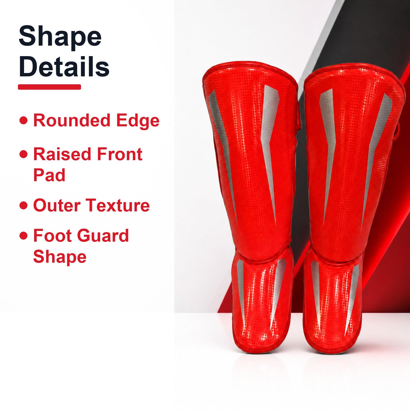 Piedi Protezione Shin Guard,Parastinchi Piedi Protezione Shin Guard,Parastinchi per Arti Marziali,Regolabili,Comodo,Traspirante,per Boxe,Muay Thai e Sport da Combattimento