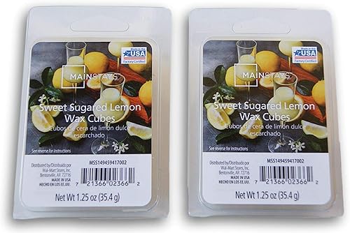Mainstays Holiday Scents - Paquete de 2 cubos de cera de limón azucarado dulce