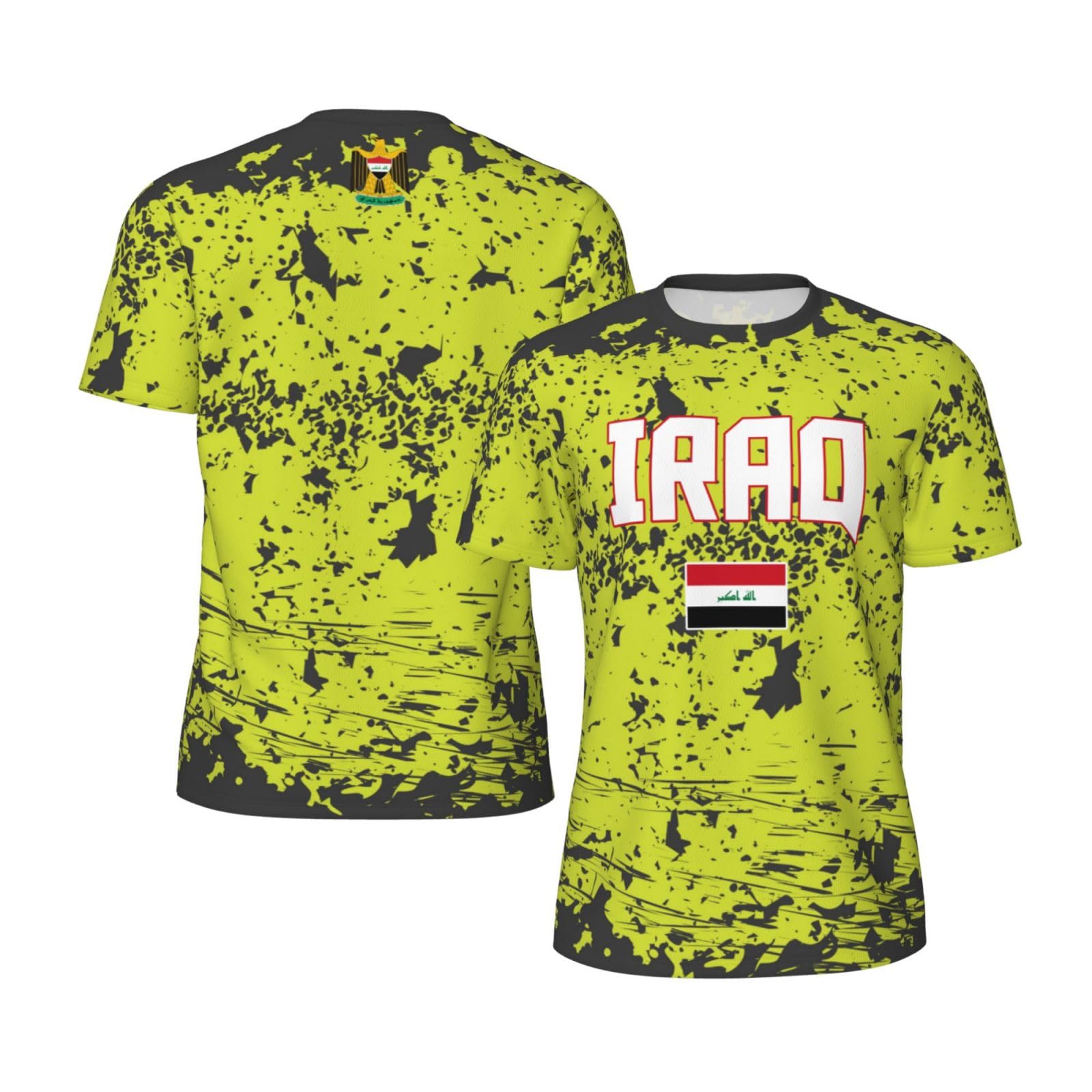 DABOYOZHZH Iraq Flag Cool Iraqans (1) Sports Jersey Mesh T-Shirt 3D Print for Running Cycling Soccer Tennis Fitness Climbing Shirts