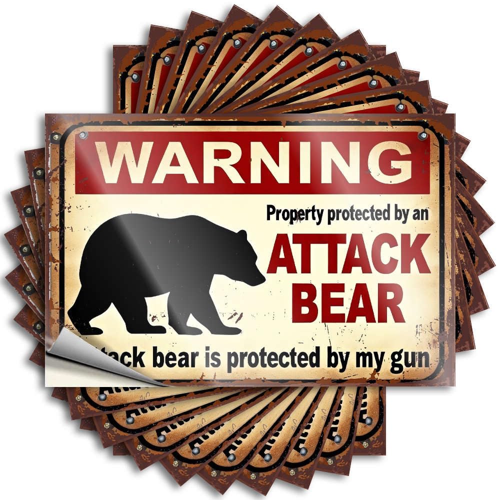 Bumper Summer Billiards Neutral Cover Warning: Property Protected By an Attack Bear. - Scratch Resistant Stickers(6X9CM)