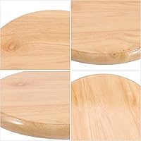 Vista 3 de Housoutil Taburete redondo de madera de repuesto, 4 piezas, parte de asiento para decoración del hogar, diseño resistente para cocina y comedor