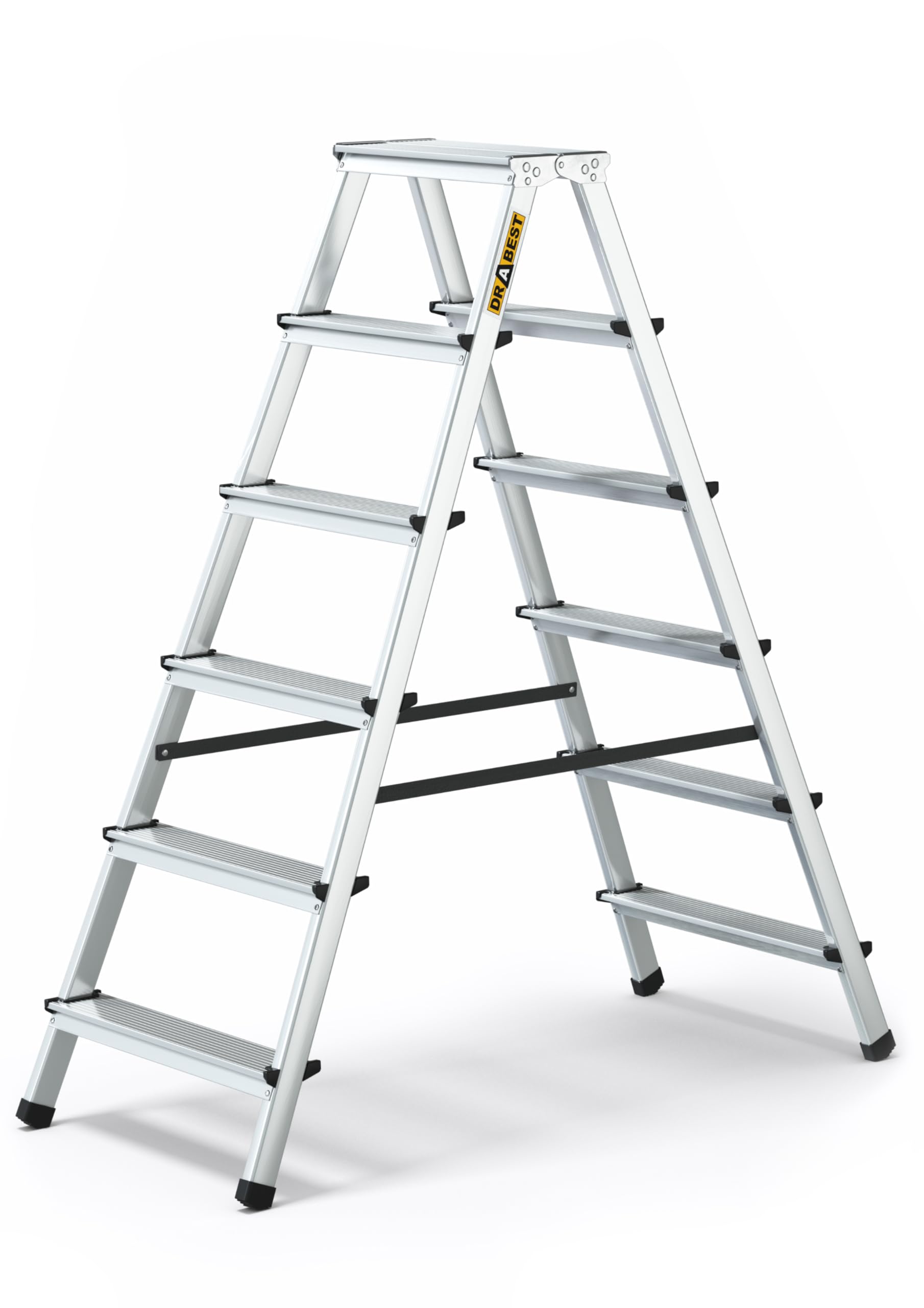 Drabest 6-Steps Aluminium Double-Sided Household Ladder 125 Kg from B&Q